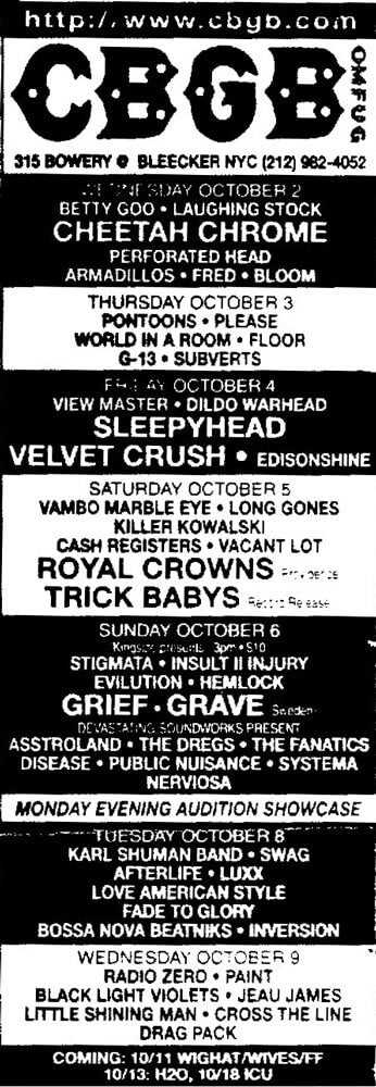 CBGB, NYC - 1996